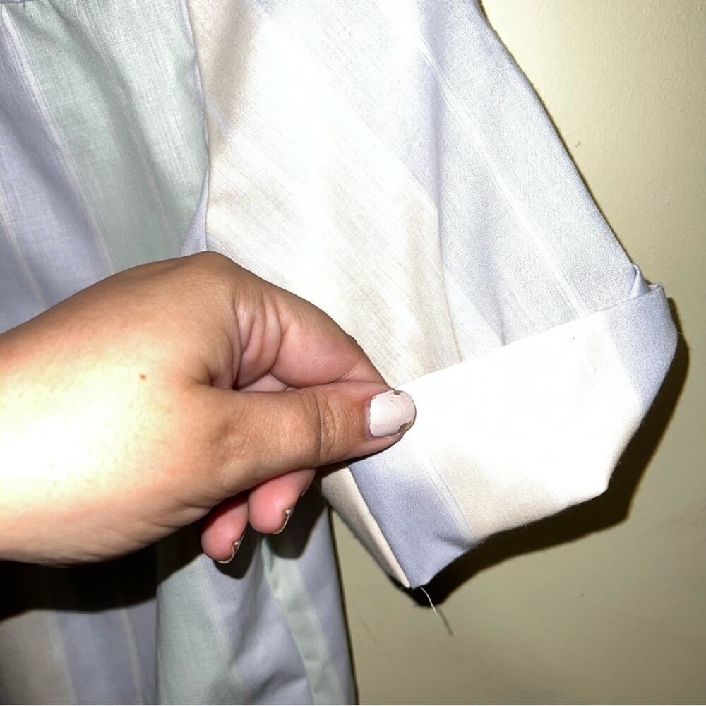 SQUARE ONE pastel button down collared shirt S - Picture 4 of 4
